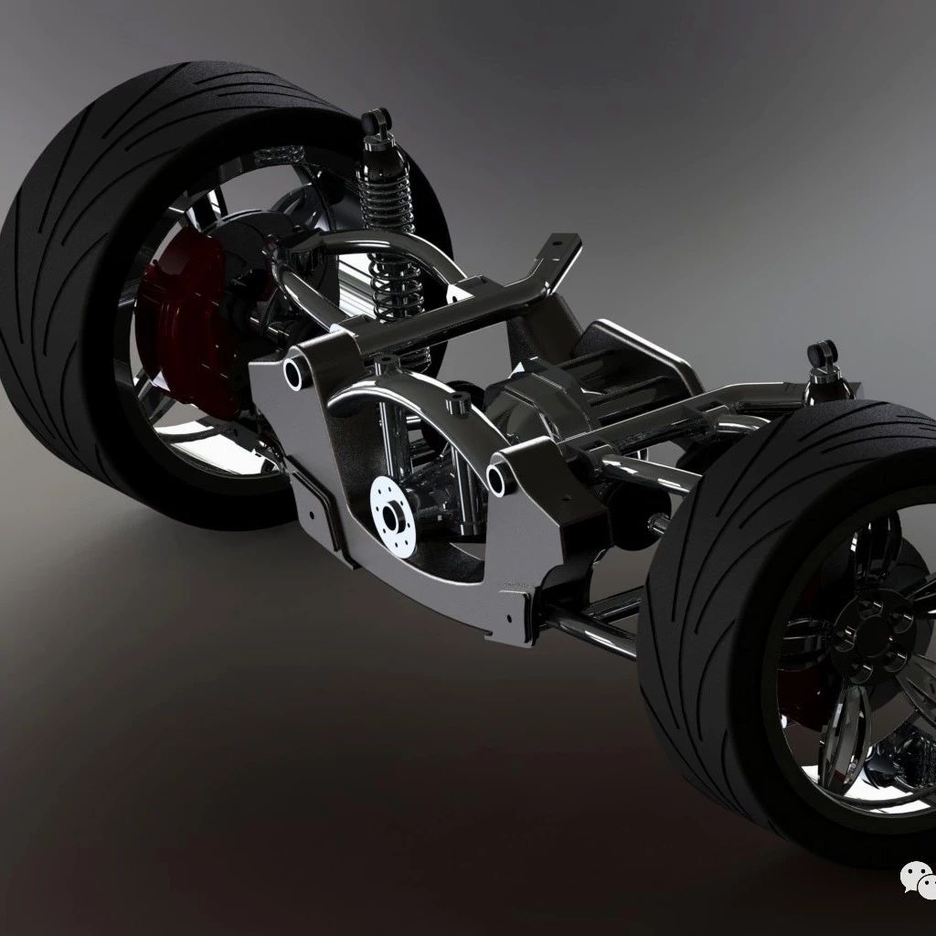 【汽车轿车】汽车后悬挂系统图纸 SolidWorks设计 IGS格式