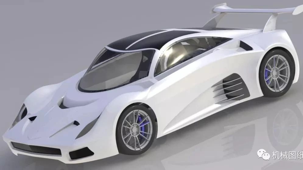 【汽车轿车】双座跑车外壳3D图纸 SolidWorks设计 单个SLDPRT文件 附IGS格式