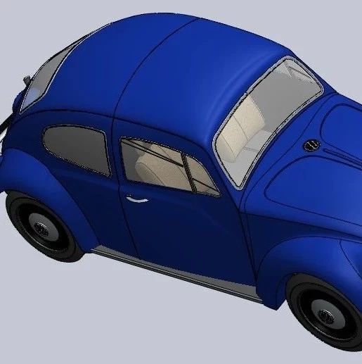 【汽车轿车】大众甲壳虫VW beetle汽车模型3D图纸 SolidWorks设计