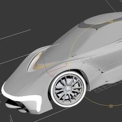 【汽车轿车】流线型跑车3D模型图纸 3ds Max设计 max和fbx格式 汽车三维建模