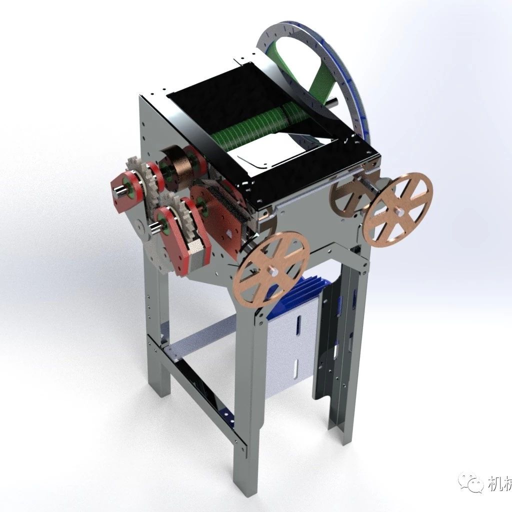 【非标数模】Olive Textile Machine纺织机3D数模图纸 STEP格式