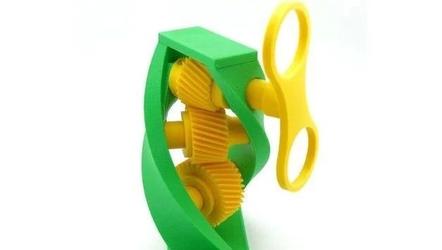【3D打印】交叉螺旋齿轮传动模型3D打印图纸 STL格式