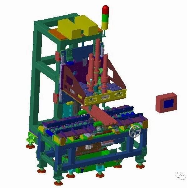 【非标数模】重型移栽压合机（铆合机）3D模型图纸 ProE Creo设计