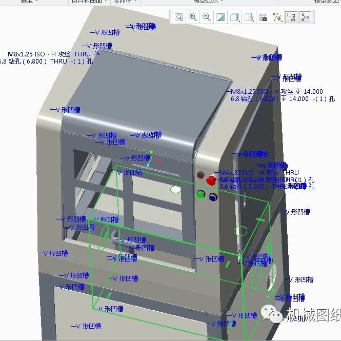 【工程机械】半导体设备钣金机罩设计3D模型图纸 ProE Creo设计