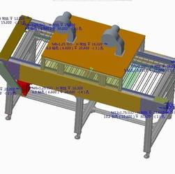 【非标数模】酸洗剂冷却线输送机3D模型图纸 ProE Creo设计