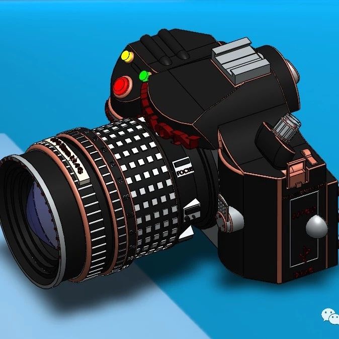【生活艺术】NIKON RENDERING 尼康单反相机造型3D模型图纸 Solidwokrs设计