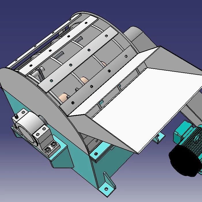 【农业机械】饲料粉碎机 粉碎机总成3D模型图纸 IGS格式