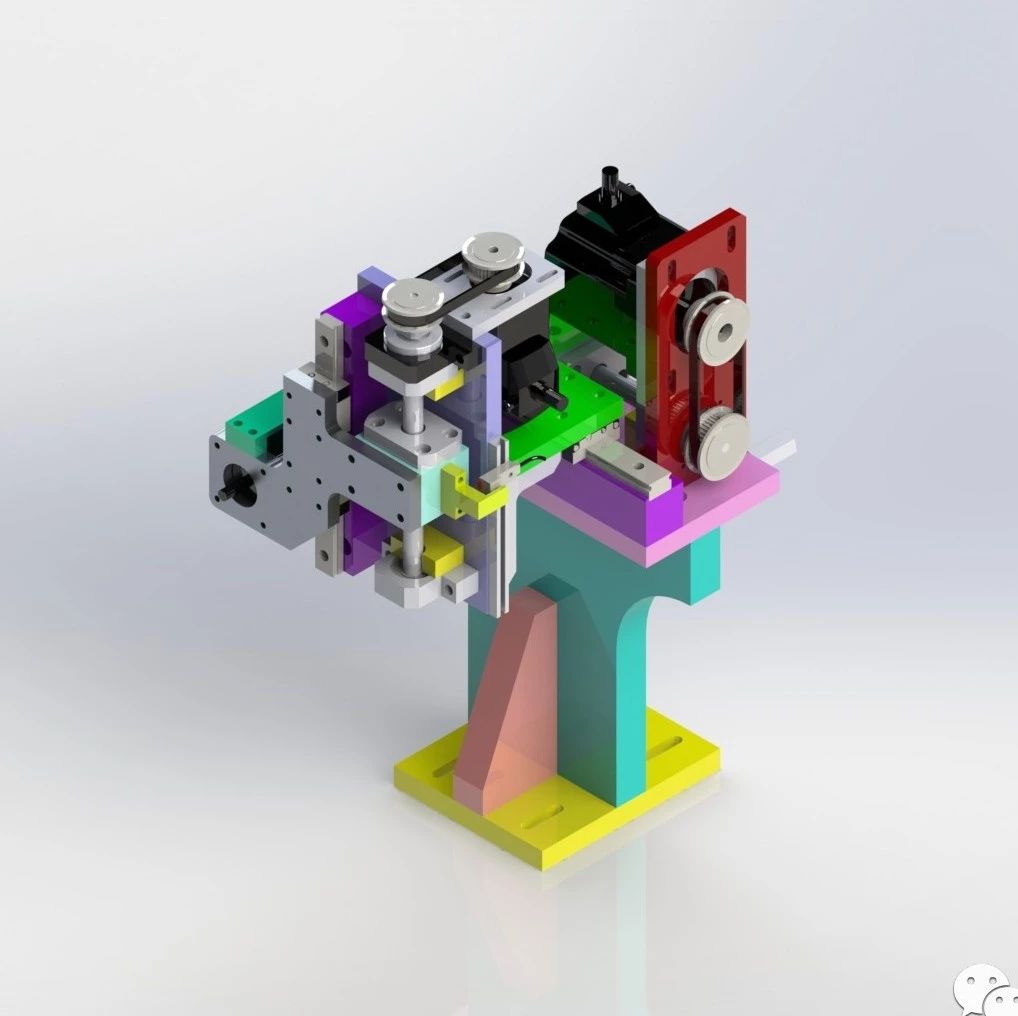 【非标数模】y和z笛卡尔的机器人内部机构3D模型图纸 STEP格式