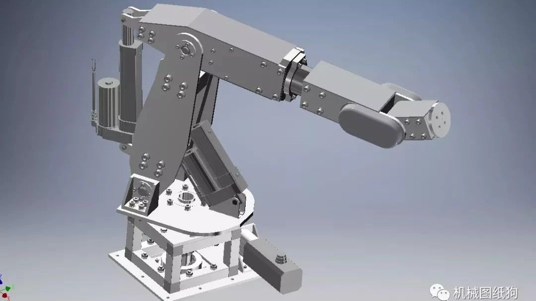 【机器人】6自由度机械臂毕设计模型3D图纸 INVENTOR设计