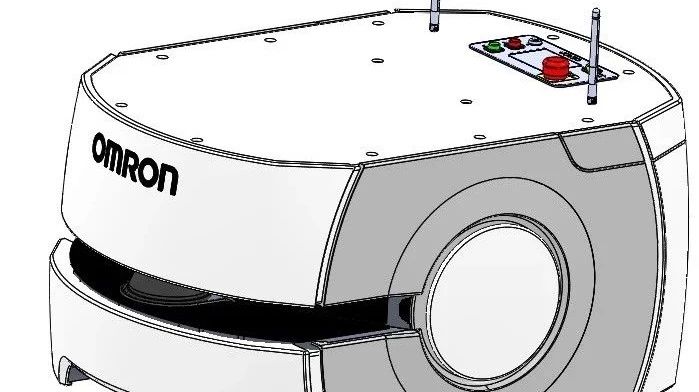 【机器人】Omron LD Cart欧姆龙AGV移动机器人车3D图纸 STEP格式