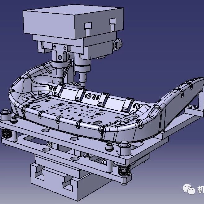 【工程机械】汽车座椅零部件点焊夹具3D模型图纸 STP格式