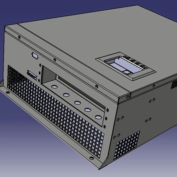 【工程机械】钣金单元箱体3D模型图纸 igs格式