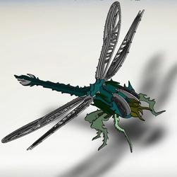 【精巧机构】蜻蜓钣金拼图3D模型图纸 Solidworks设计 附STEP IGS