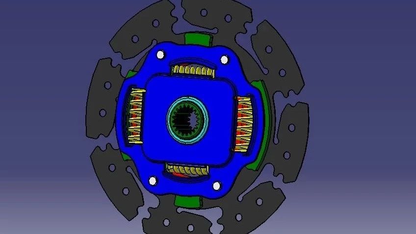 【工程机械】离合器扭转减振器3D模型图纸 CATIA设计