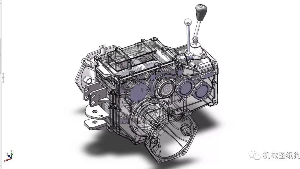 【差减变速器】汽车变速箱总成CL200.37三维建模图纸 Solidworks设计