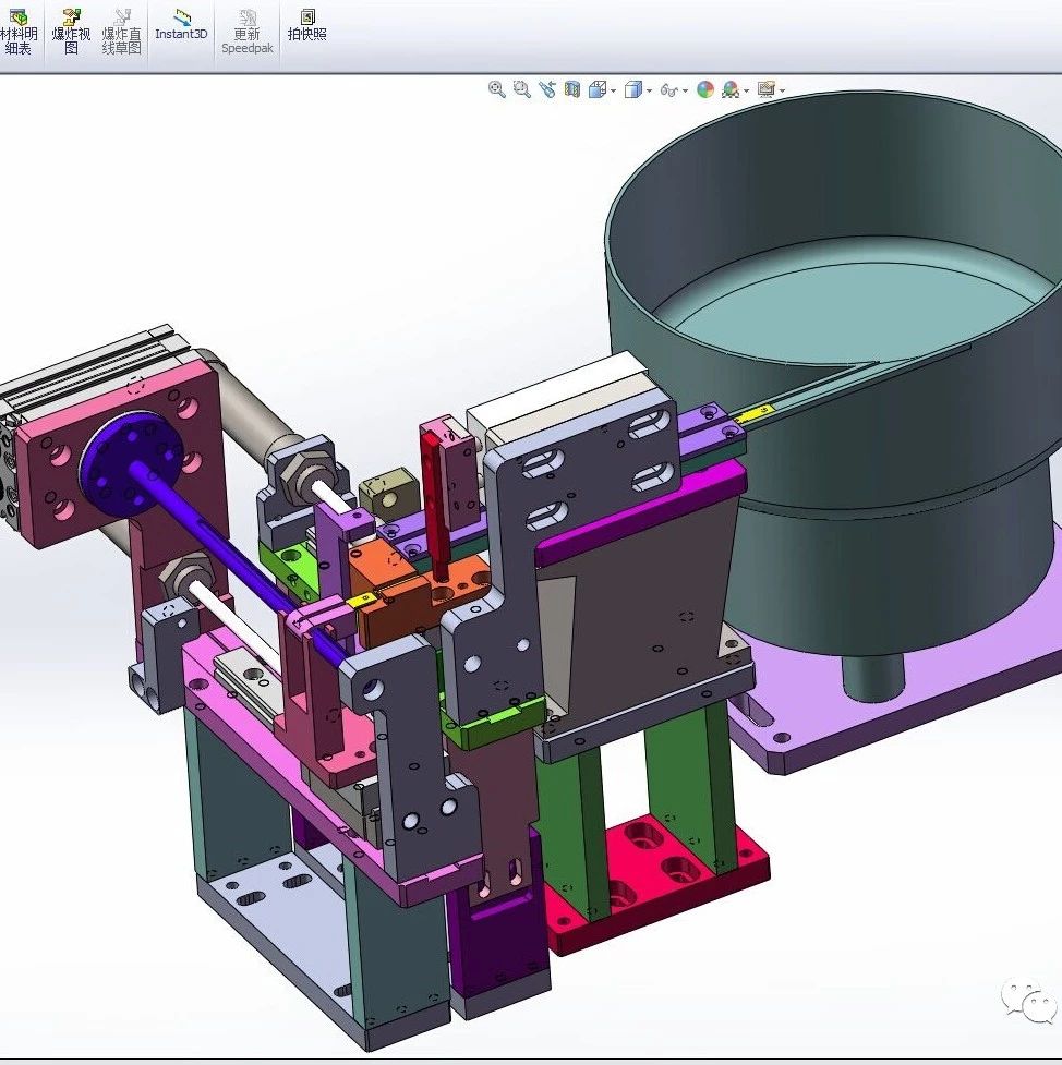 【非标数模】接地端子振动盘送料分料结构图3D模型图纸 Solidworks设计