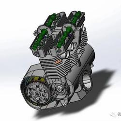 【发动机电机】铃木发动机图纸 NX设计 SolidWorks 零部件齐全 Prt格式 汽车引擎