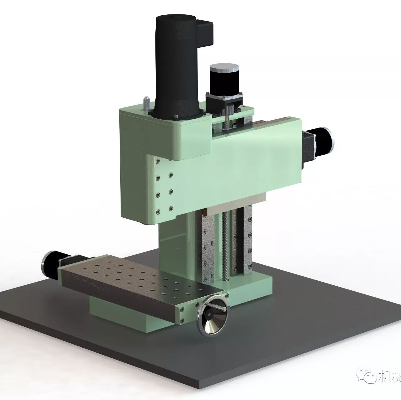 【工程机械】小型台式数控铣床3D模型图纸 Solidworks设计
