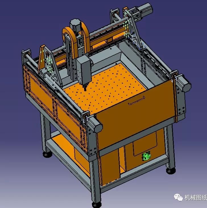 【工程机械】经典数控铣床（多轴联动）3D模型图纸 STP格式