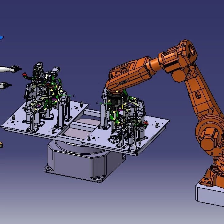 【工程机械】机器人焊接工装夹具系统3D模型图纸 STP格式