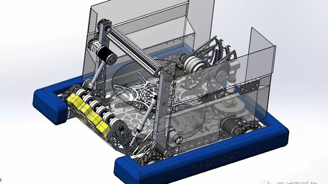 【机器人】Tyai 2017 FRC麦克纳姆轮机器人车3D模型图纸 Solidworks设计