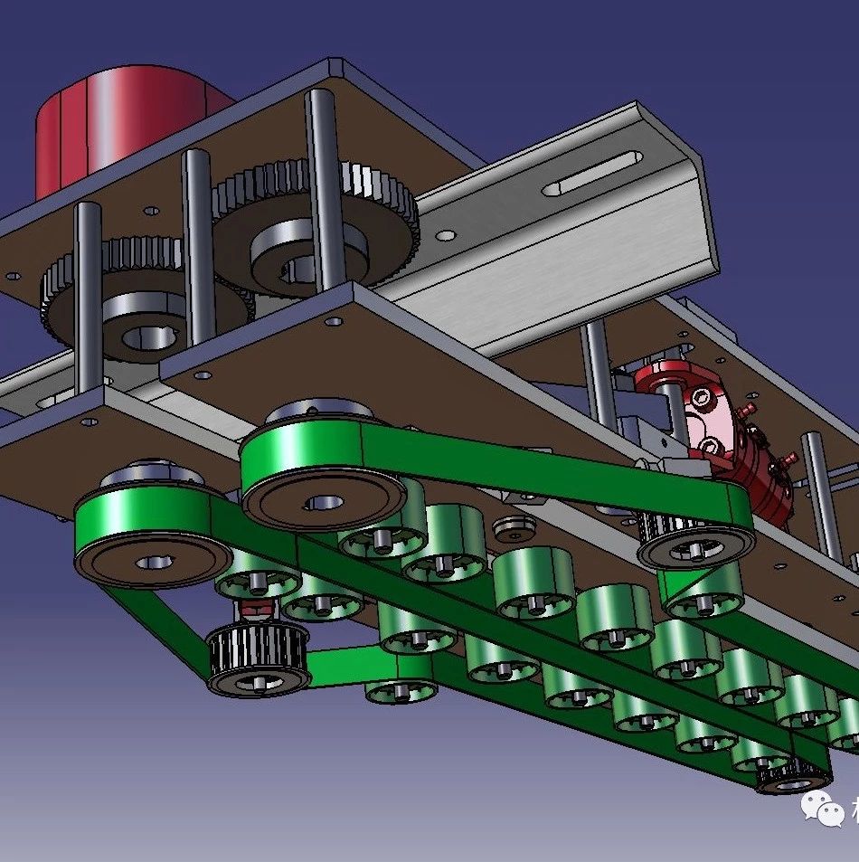 【非标数模】皮带扣输送机构3D模型图纸 CATIA设计