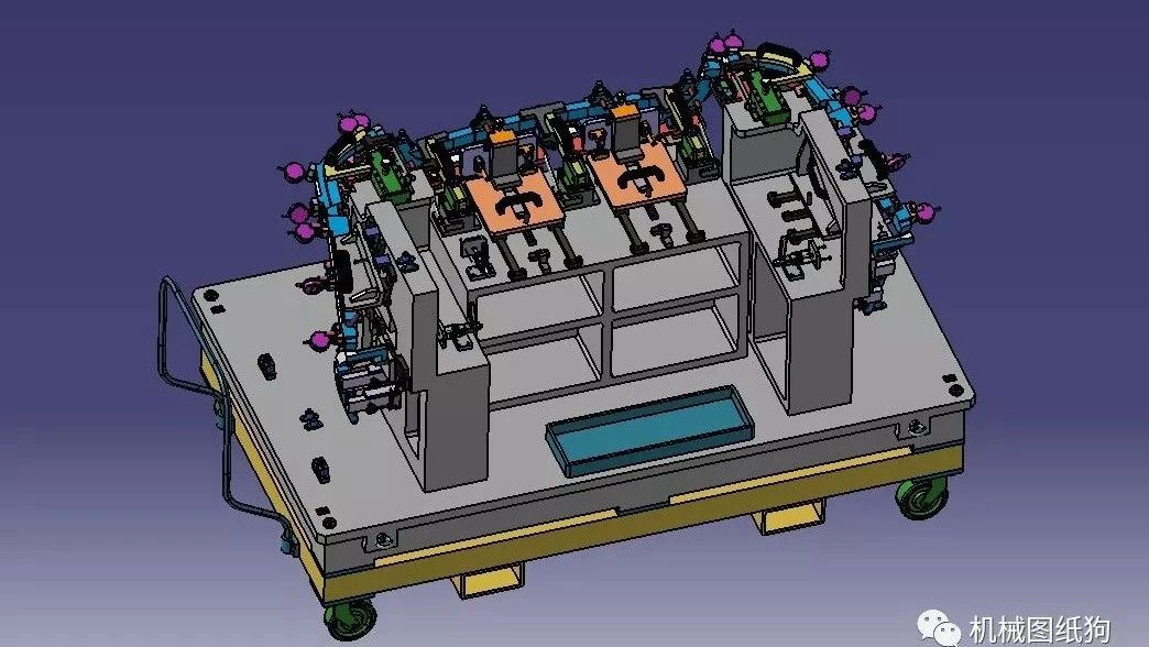 【工程机械】保险杠及配套治具数模3D图纸 CATIA设计