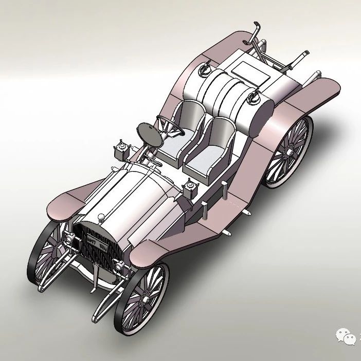 【其他车型】简易WZQ老爷车模型3D图纸 Solidworks设计