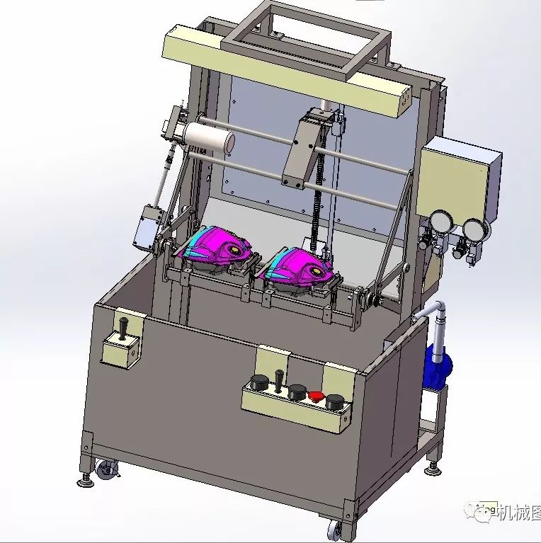 【非标数模】模具密封试验测试机3D模型图纸 Solidworks设计