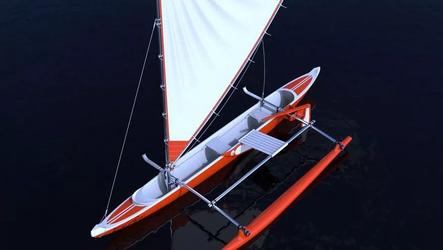 【海洋船舶】帆船独木舟3D模型图纸 Solidworks设计
