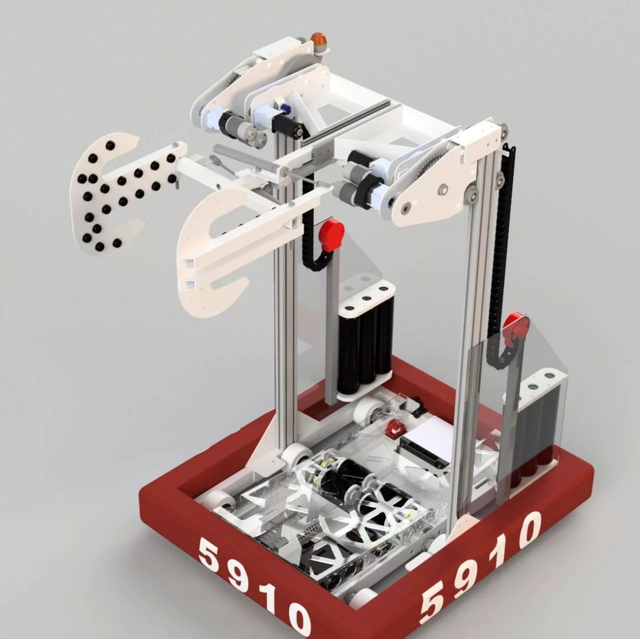 【机器人】Supertronix FRC 2018 5910号机器人车3D模型图纸 STEP格式