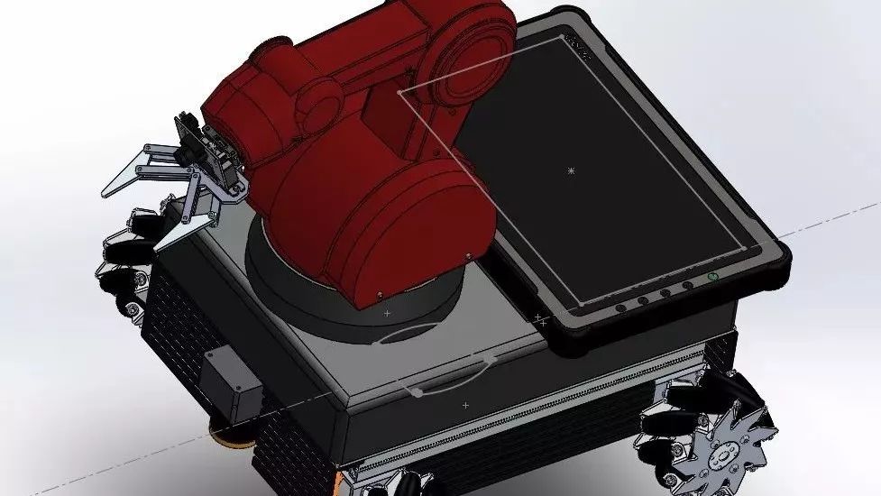 【机器人】麦克纳姆轮工业机器臂车3D模型图纸 Solidworks设计