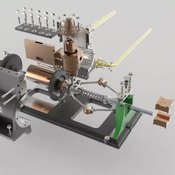 【发动机电机】旋转式蒸汽机3D图纸 SolidWorks2014设计