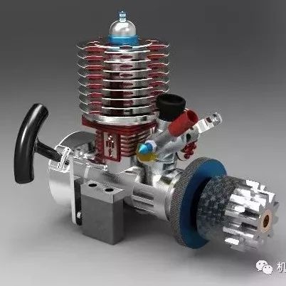 【发动机电机】RC车Nitro引擎3D图纸 Inventor设计 附STP格式 遥控车发动机建模