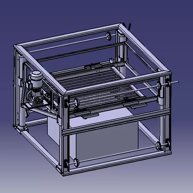 【工程机械】大型数控切割机床3D模型图纸 STEP格式