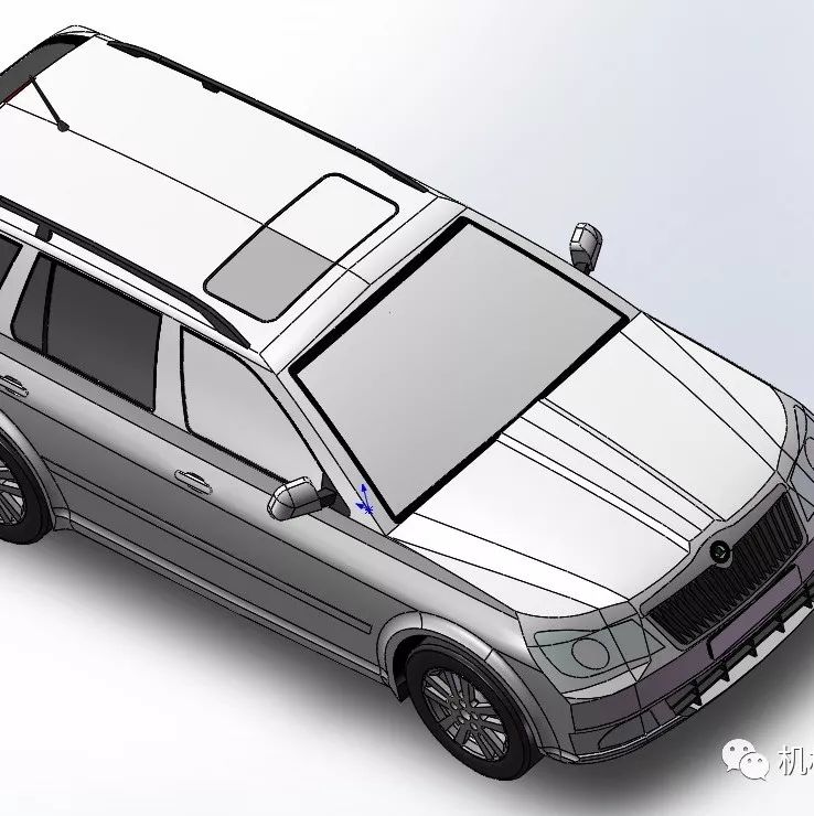 【汽车轿车】简易大众斯柯达SKODA明锐3D模型图纸 Solidworks设计