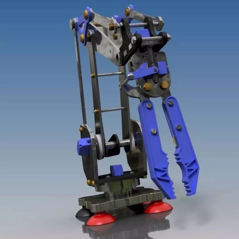 【机器人】简易夹钳机械臂3D模型图纸 STP格式