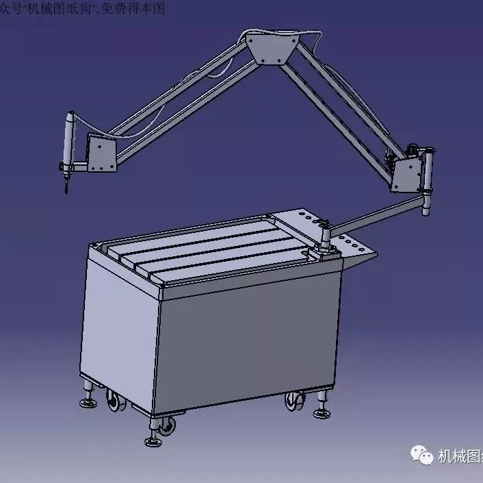 【工程机械】数控空气攻丝机床3D模型图纸 igs格式