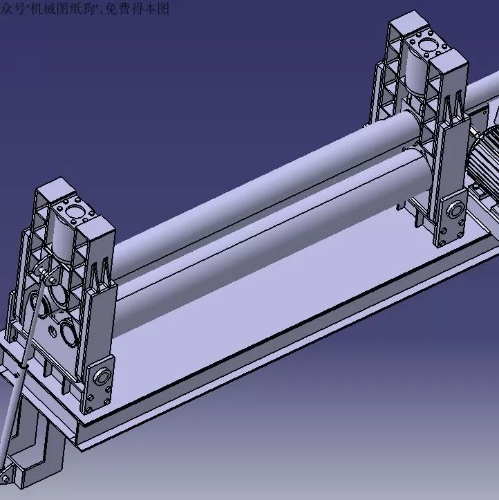 【工程机械】全自动钢板辊压机床3D模型图纸 STEP格式
