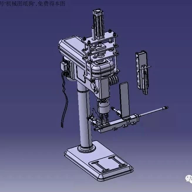 【工程机械】双孔定位加工机床3D模型图纸 STP格式