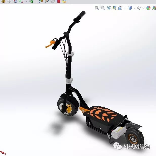【其他车型】SXT 300 电动滑板车3D图纸 STEP格式