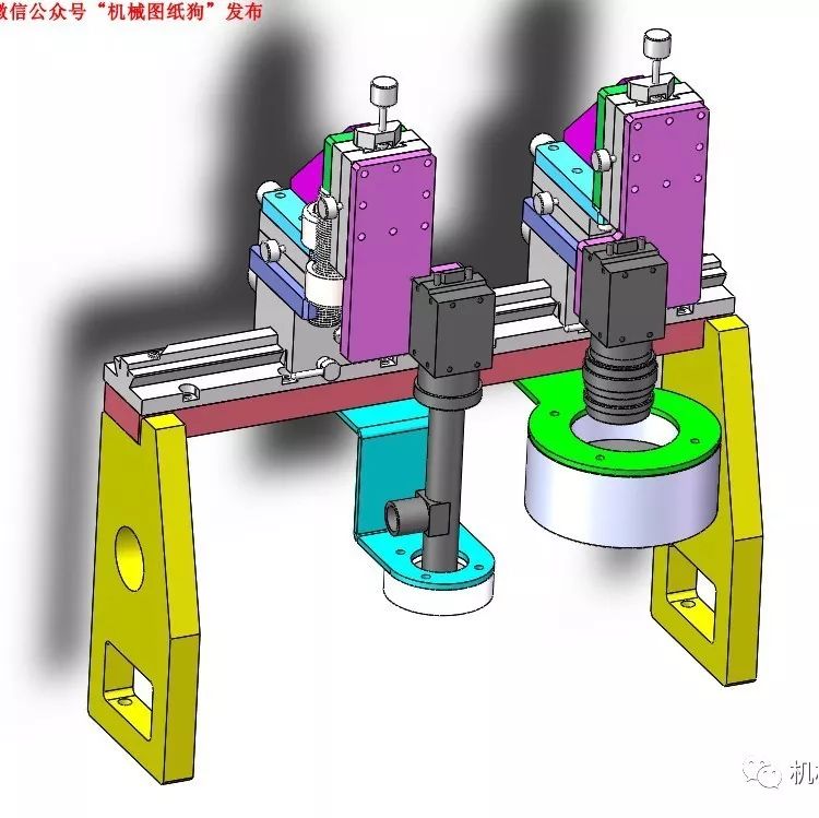 【非标数模】CCD微调机构3D模型图纸 Solidworks设计