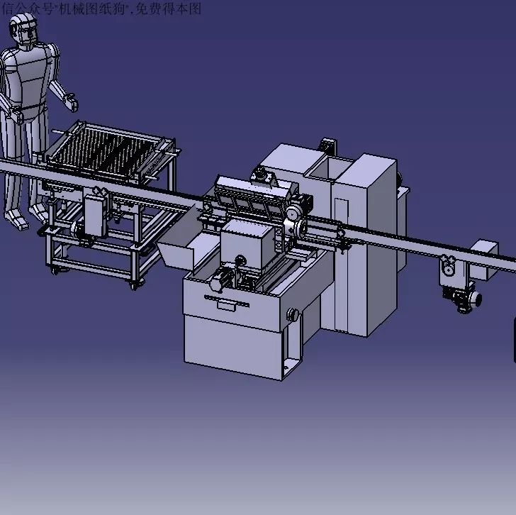 【非标数模】欧式自动磨床生产线机床3D模型图纸 stp格式