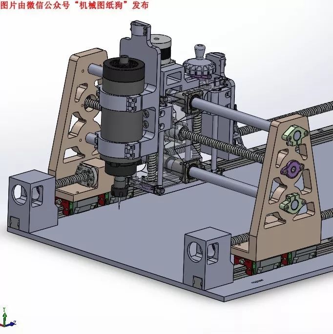 【工程机械】双主轴数控加工中心机床核心机构3D模型 Solidworks设计