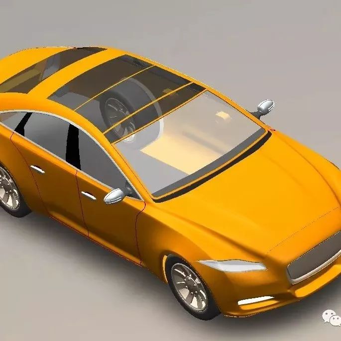 【汽车轿车】2011款捷豹XJ跑车外壳3D模型图纸 Solidworks设计