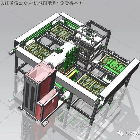 【非标数模】外循环自动摆料半龙门焊机3D模型图纸 UG设计