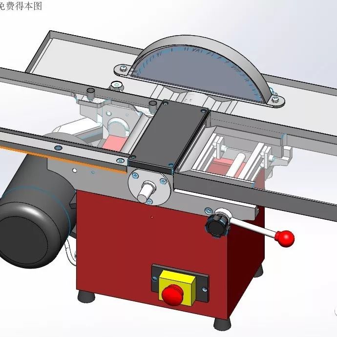 【工程机械】多功能木刨床3D模型图纸 Solidworks设计