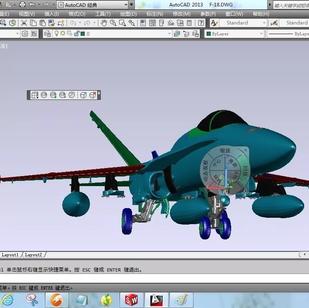【飞行模型】f-18战斗机3D图纸 3ds Max dwg UG设计 飞机模型图纸