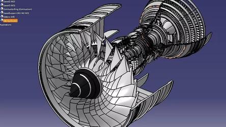 【发动机电机】Rolls-Royce劳斯莱斯Trent900航空发动机3D图纸 CATIA设计