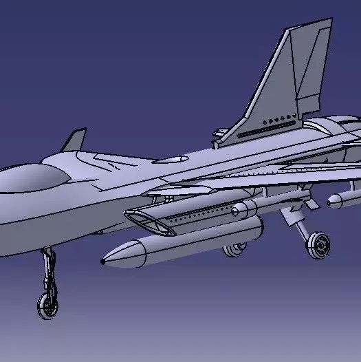 【飞行模型】战斗机模型3D图纸（CATIA设计） 附STP格式 飞机三维建模